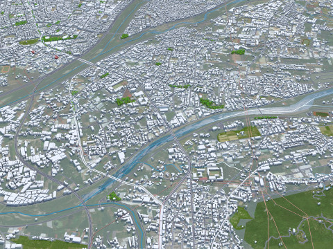 Taichung city taiwan 120km 3D Модель