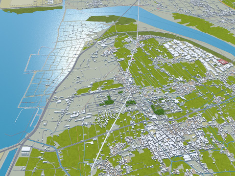 Taichung city taiwan 120km 3D Модель