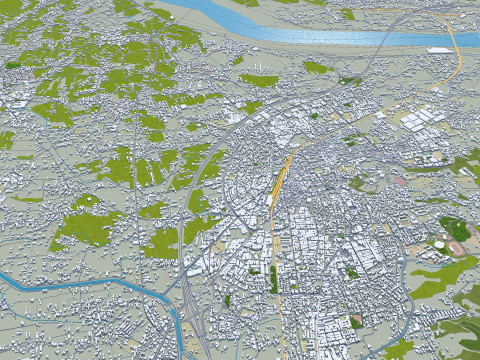 Taichung city taiwan 120km 3D Модель