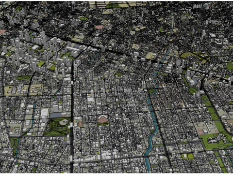 Taichung city taiwan 120km 3D Модель
