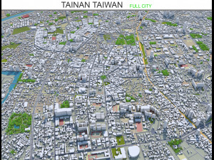 tainan city taiwan 50km 3D Model