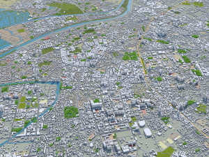 tainan city taiwan 50km Modelo 3D