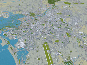 tainan city taiwan 50km Modelo 3D