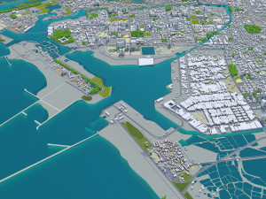 tainan city taiwan 50km Modelo 3D