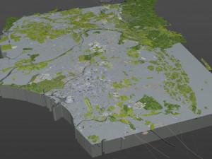 tainan city taiwan 50km Modelo 3D