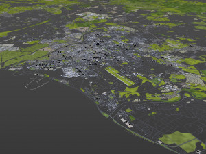 tainan city taiwan 50km Modelo 3D