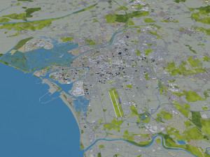 tainan city taiwan 50km Modelo 3D