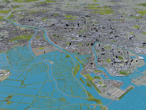 tainan city taiwan 50km Modelo 3D