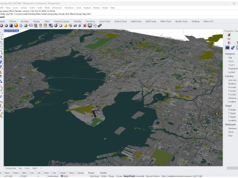 Tampa bay city florida usa 90km Modelo 3D