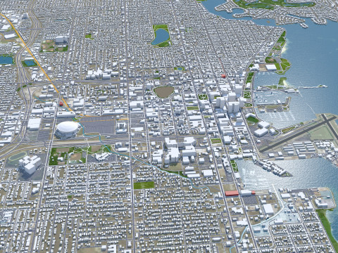 Tampa bay city florida usa 90km Modelo 3D