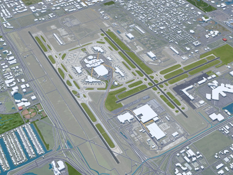 Tampa bay city florida usa 90km Modelo 3D