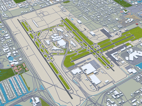 Tampa bay city florida usa 90km Modelo 3D