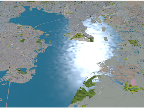 Tampa bay city florida usa 90km Modelo 3D