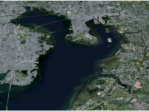 Tampa bay city florida usa 90km Modelo 3D