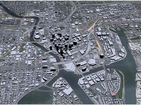 Tampa bay city florida usa 90km Modelo 3D