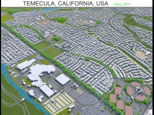 temecula city california usa 20km 3D Model