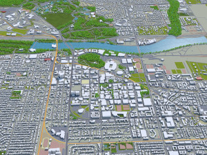 Tempe city arizona usa 20km 3D Модель