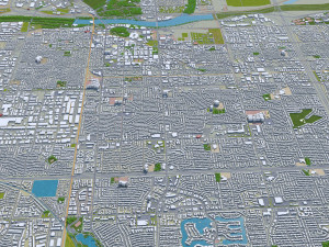Tempe city arizona usa 20km 3D Модель