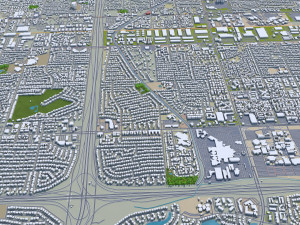 Tempe city arizona usa 20km 3D Модель