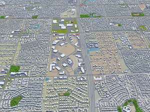 Tempe city arizona usa 20km 3D Модель