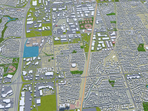 Tempe city arizona usa 20km 3D Модель