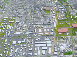 Tempe city arizona usa 20km 3D Модель