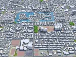 Tempe city arizona usa 20km 3D Модель