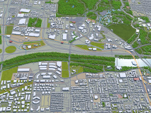 Tempe city arizona usa 20km 3D Модель