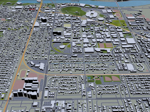 Tempe city arizona usa 20km 3D Модель