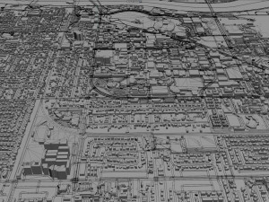 Tempe city arizona usa 20km 3D Модель