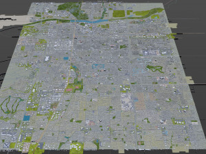 Tempe city arizona usa 20km 3D Модель
