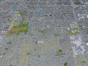 Tempe city arizona usa 20km 3D Модель