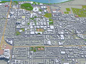 Tempe city arizona usa 20km 3D Модель