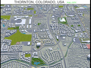 thornton city colorado usa 30km 3D Model