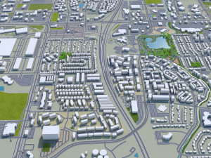 thornton city colorado usa 30km 3D Model