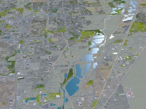 thornton city colorado usa 30km 3D Model