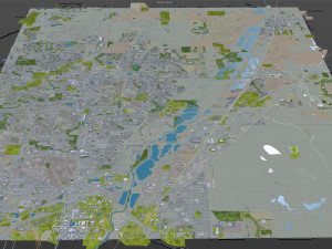 thornton city colorado usa 30km 3D Model