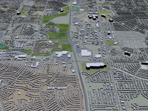 thornton city colorado usa 30km 3D Model