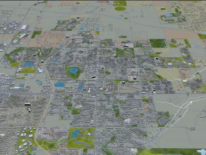 미국 콜로라도 손튼 시티 30km 3D 모델