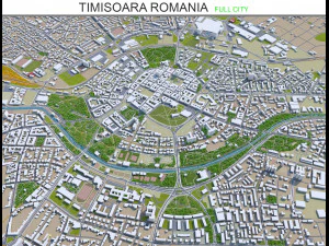 Місто Тімішоара Румунія 30 км 3D Модель