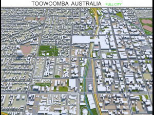toowoomba city australia 35km 3D Model
