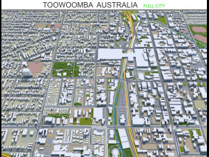 toowoomba city australia 35km Model 3D
