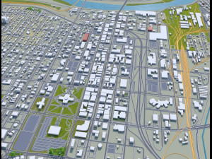 topeka city kansas usa 30km Modello 3D