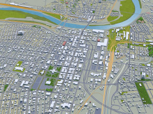 topeka city kansas usa 30km Modello 3D
