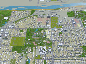 topeka city kansas usa 30km Modello 3D