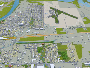 topeka city kansas usa 30km Modello 3D