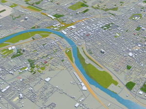 topeka city kansas usa 30km Modello 3D