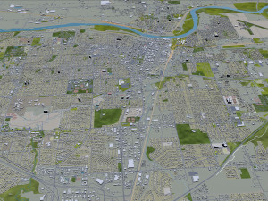 topeka city kansas usa 30km Modello 3D