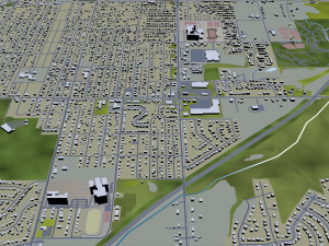 topeka city kansas usa 30km Modello 3D