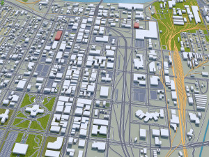 topeka city kansas usa 30km Modello 3D